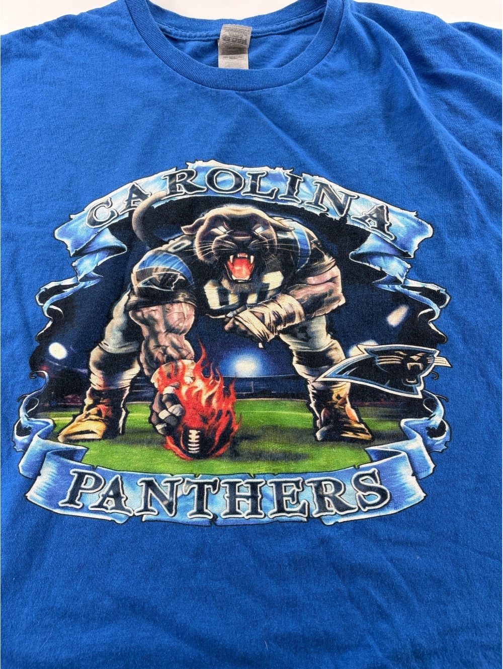 Vintage Carolina Panthers Graphic T-Shirt Men XL Blue Y2K